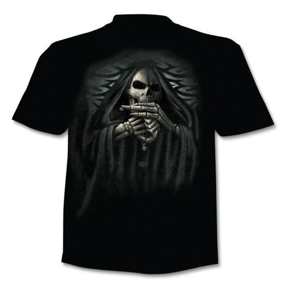 🏴H💥ST PICK🏴‍☠️ Reaper Skeleton Sickle Tee Shirt - Picture 2 of 4